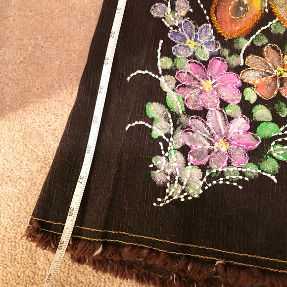 Hand painted beaded Flared Jeans - Picture 7 of 12